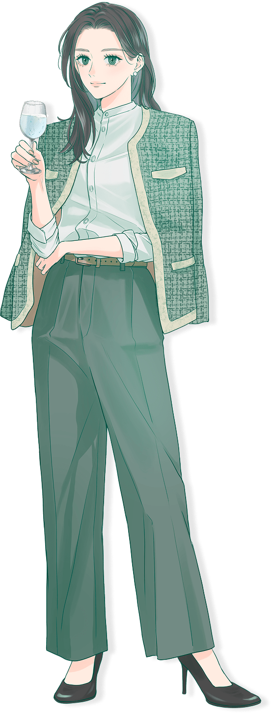酒ハイPRキャラクター全身イラスト