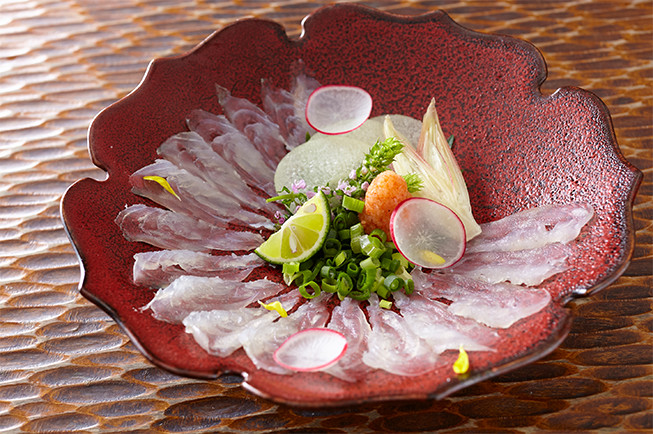 鯒(こち)の薄造り