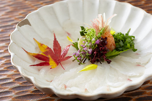 鯒(こち)の薄造り