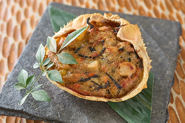 かにの甲羅焼き