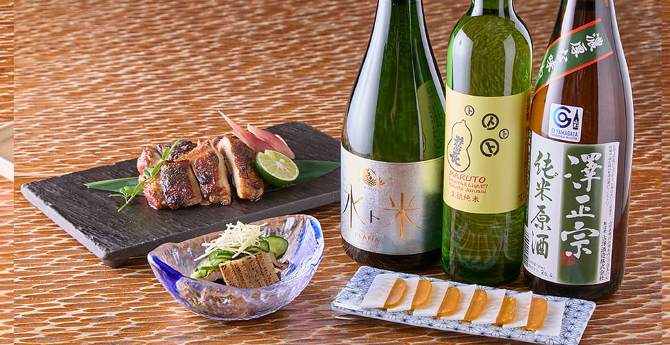 原酒特集のお酒と料理