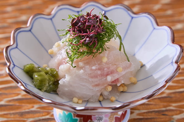 真鯛の塩麹和え